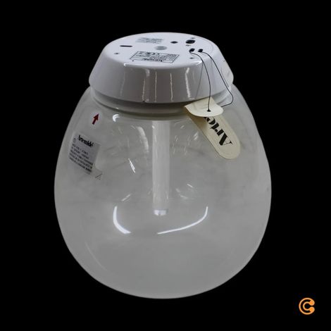 [GEBRAUCHT] B-Ware Deckenleuchte Lampe Empatia Led Glas Weiß Transparent Leuchte ø 26 Cm Warmweiß