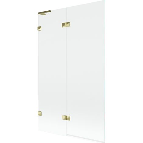 Mexen Lunar L Badewannenfaltwand 2-teilig links 110 x 150 cm, transparent, gold - 897L-110-100-50-00-L (1/5)