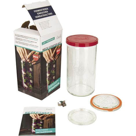 Weck Stangenglas Starter-Set Glas inkl. 2 Glasdeckel ö‚Å’ü 80 mm 100 mm mit Zubehör (1/4)