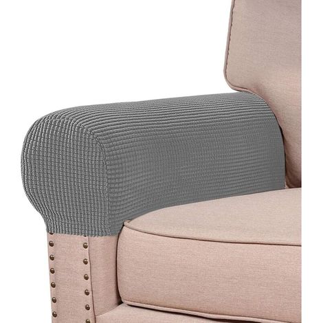 Copri braccioli elastici per sedie e divani, copri braccioli in spandex jacquard per divani, protezione antiscivolo per mobili, copripoltrona lavabili per poltrone