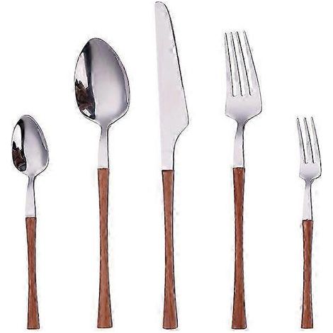 Knife, Fork And Spoon Set Stainless Steel (1/5)