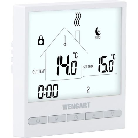 Thermostat WiFi Plancher Chauffant à Eau 3A - Adapté aux Boîtes Rondes 60mm - Programmable via App - Attention : Sortie 230V - WG376 (1/5)