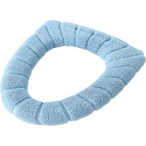 1 coussin de siège de toilette, épais et tricoté, lavable, avec poignée de transport, universel (1/5)