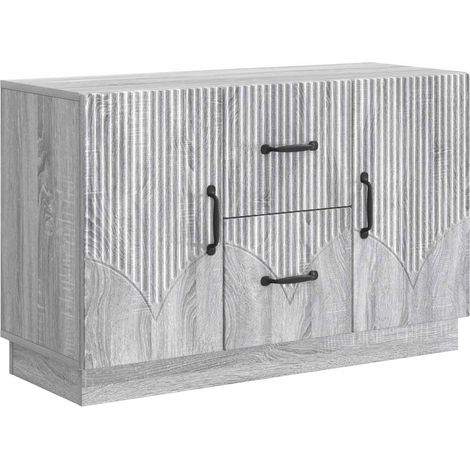 Sideboard Graues Sonoma 89 x 34,5 x 57 cm Holzwerkstoff vidaXL
