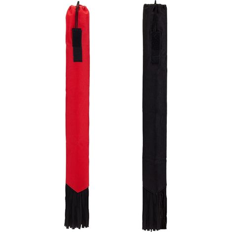 Lot de 2 sacs à queue de cheval, sacs à queue de cheval imperméables de 70 x 7,5 cm, sacs de protection élastiques de 4 mm d'épaisseur avec pompons (1/5)