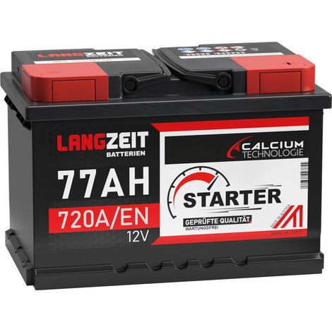 Langzeit Starter Autobatterie 77Ah 12V