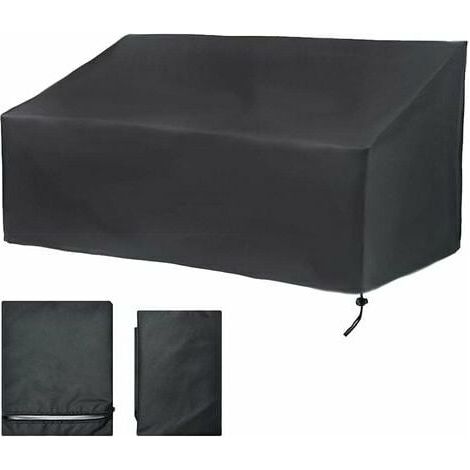 Seater Garden Bench Cover Outdoor Patio Bench Cover Dustproof UV Resistant Waterproof Windproof Oxford Fabric Sofa Protector Cover (134x66x89cm)