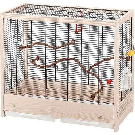 Ferplast GIULIETTA 5 Gabbia in legno FSC per canarini e uccelli esotici. Variante GIULIETTA 5 - Misure: 69 x 34.5 x h 58 cm -