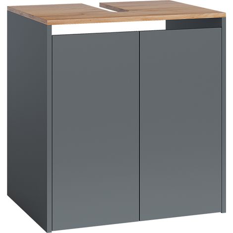 Mueble bajo lavabo Viktor, Antracita/roble dorado, 60.2 x 65 cm, Vicco (1/5)