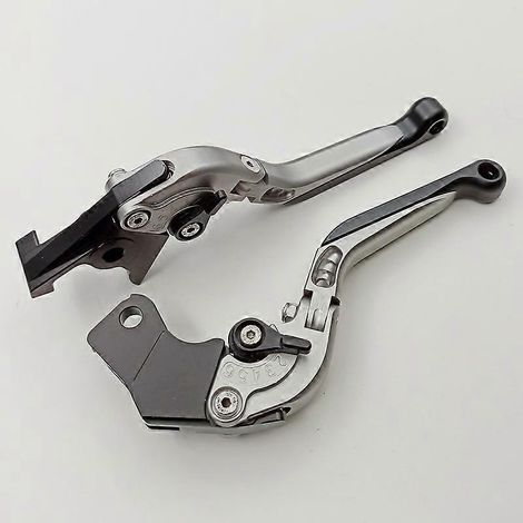 Pour motos Suzuki 600/750 KATANA Poignée de frein et d'embrayage réglable modifiée, klaxon, levier de guidon (gris 1) (1/3)