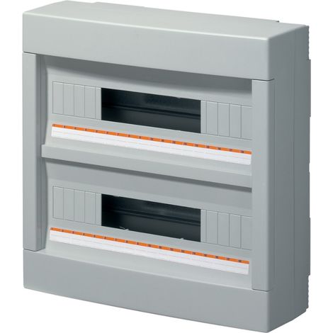 Centralino da parete, 36 (2x18) moduli, grigio, IP40 - Elettrocanali EC61036
