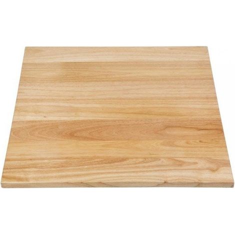 Plateau de table carré (L)700 x (P)700 mm, finition bois naturel (1/5)