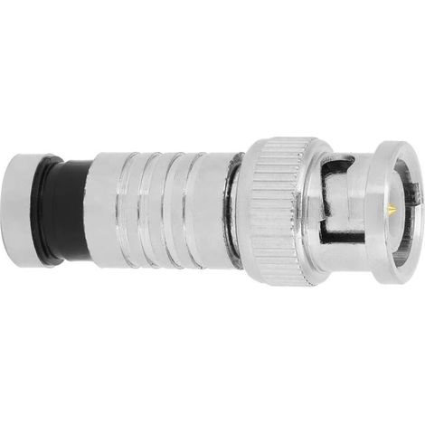 10 Stück BNC-Stecker (männlich) mit lötfreiem Kopf, Q9 Hochfrequenz-Koaxialadapter, feuchtigkeitsbeständig, für RG59-CCTV-Systeme (1/5)