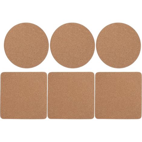 Lot de 6 dessous de plat en liège, 20 cm, ronds, naturel (1/5)