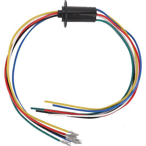 Bague collectrice 30A 6 conducteurs pour générateur éolien, accessoire de connexion rotative, fil cuivre, usage industriel, compatible éolienne domestique. (1/5)
