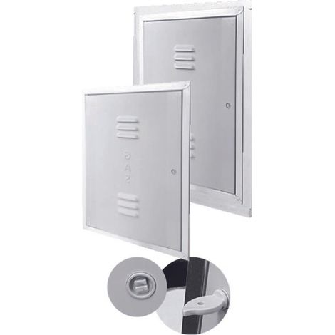 Panneau pour compteur de gaz électronique 60 x 45 cm, tôle galvanisée et ABS - Réversible, conforme à la norme UNI 9036