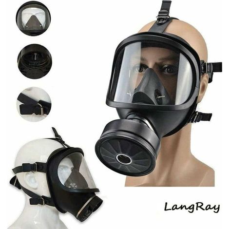 VURAHOME - Masque à gaz masque respiratoire militaire traitement anti-buée filtre air masque anti-poussière pour peinture poussière masque à gaz protection incendie grand champ de vision anti-poussièr (1/5)