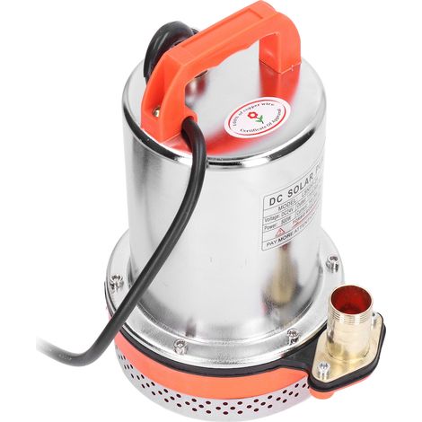 Pompe immergible 24V DC motorisation cuivre puits profond débit 3m³/h acier inox solaire batterie 500W (1/5)
