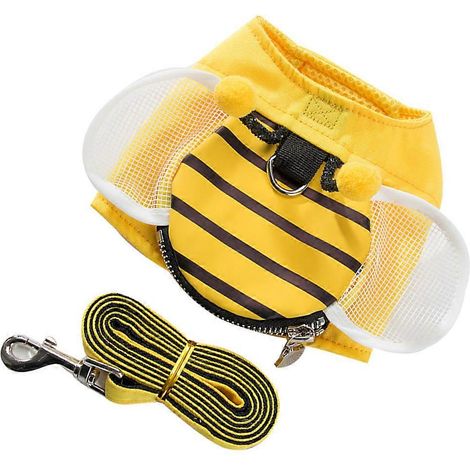 Arnés para perros con correa pectoral para paseos seguros (1 juego, color amarillo) (1/5)
