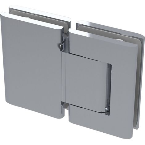 Duschtür Scharnier 8010BTJC 180 Grad Glas-Glas Hydraulik, Aluminium silberfärbig (1/4)
