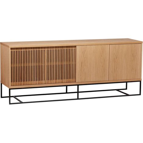 Buffet 4 Portes Coulissantes "Ende" 188cm Chêne (1/5)