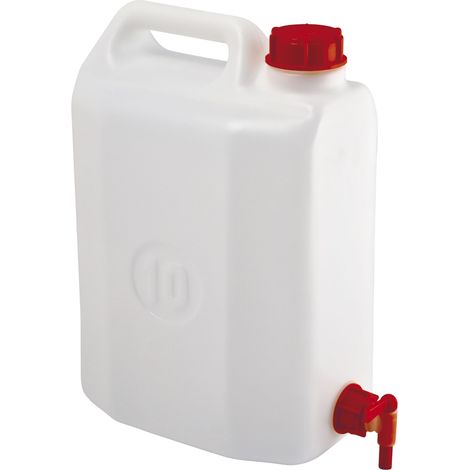 tanica da 10 litri con rubinetto.