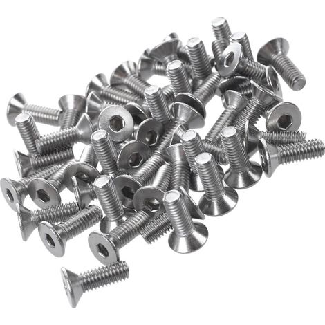 50 vis tête fraisée inox hexagonales six pans creux M4x12mm (1/5)