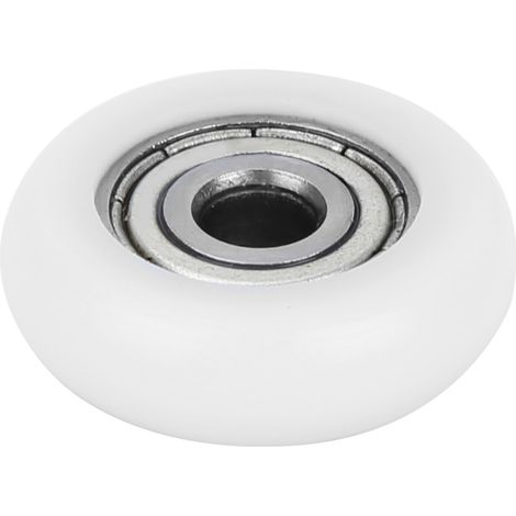 Lot de 10 roulettes en nylon plastique à roulements à billes à gorge profonde intégrés 5x23x7 mm pour meubles et fenêtres (1/5)