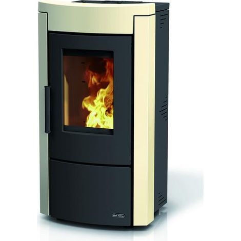 Stufa pellet Sconosciuta Dal Zotto Wanna Termostufa a Pellet Idro 12 kW 20 Kg 344 m3 Avorio