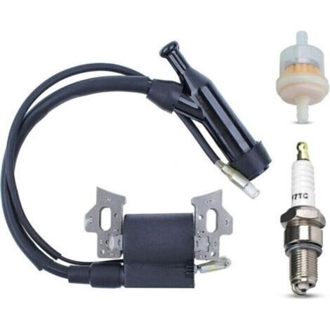 Zündspulen-Kit für HONDA GX160, GX200, GX110, GX120, GX140, Zündspule + Zündkerze + Zündkerzenstecker + Kraftstofffilter (4-in-1-Kit)
