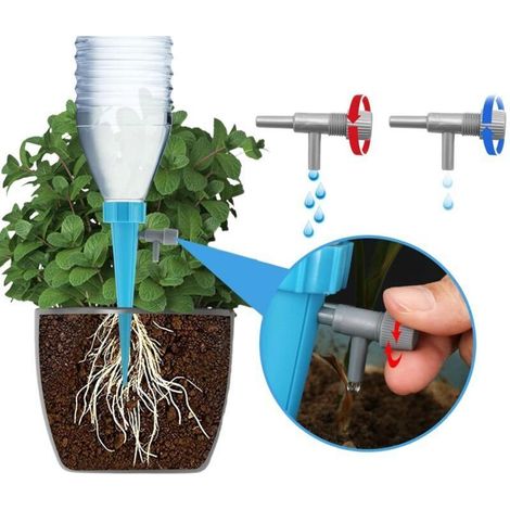 Tropfbewässerungsset mit Flaschen, 12-teiliges automatisches Bewässerungsset mit Ventilen für den Innenbereich, Tropfbewässerungssystem für Garten, Haus, Gemüsebeet, Pflanzenbewässerung und Urlaub (1/5)