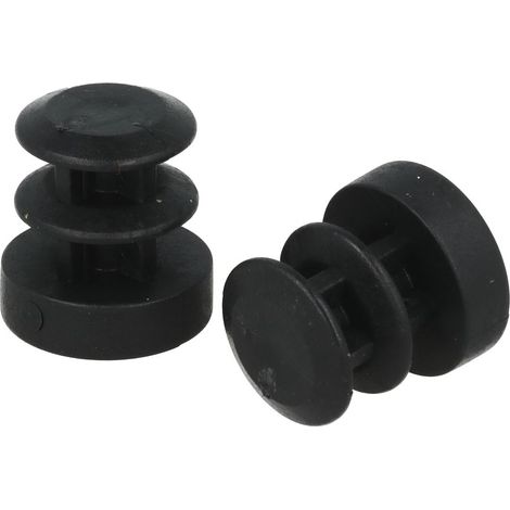 Puntali interni alettati tondi neri Ø 14 mm. 8 pz.