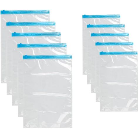 Lot de 10 sacs rangement sous vide 60x40cm voyage économiseur espace vêtements (1/5)