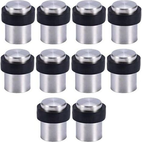 10 x 4.5cm Stainless Steel Floor Door Stoppers, Door Stoppers, Door Blockers... (1/4)