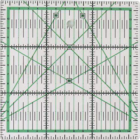 Règle de patchwork transparente en acrylique, règle de coupe de précision avec échelle pour coudre, repasser et mesurer (1/5)