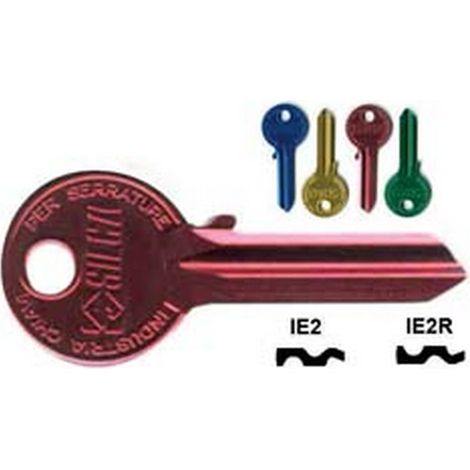 10PZ CHIAVI PER CILINDRI ISEO 5 SPINE GRANDI - IE2U DX ultralite blu