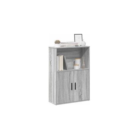 Bibliothèque sonoma gris 60x24x85 bois d'ingénierie (1/5)