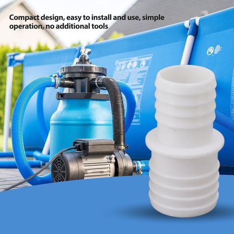 Raccord pour tuyau de piscine Pangea Tech 32mm avec colliers de serrage (1/5)