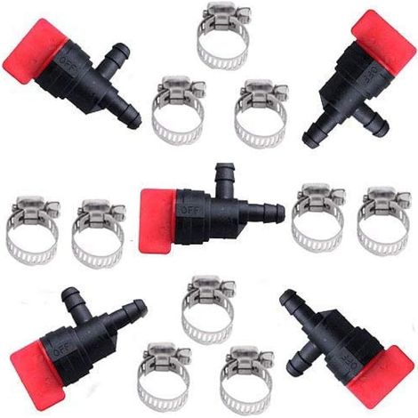Vanne d'arrêt de carburant de 6,35 mm à 90 degrés, pour tondeuse à gazon Briggs & Stratton 494768 698183 399517 Tecumseh Murray Toro tondeuse à gazon tracteur moto