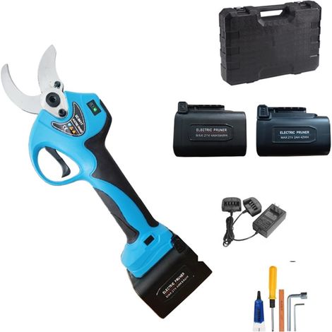 Sécateurs électriques 21V 40mm cisailles sans fil ciseaux d'élagage efficaces Lithium-ion bonsaï Branches d'arbres outils de jardin électriques SC-8611/8611A Ciseaux électriques professionnels ( Color (1/5)