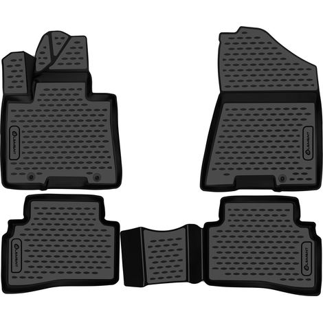 KIT TAPPETINI 3D COMPATIBILE CON HYUNDAI Tucson, 2015-, 4 pcs.  TAPPETINO IN GOMMA TPE  BORDO ALTO 3D ANTISCIVOLO IMPERMEABILE