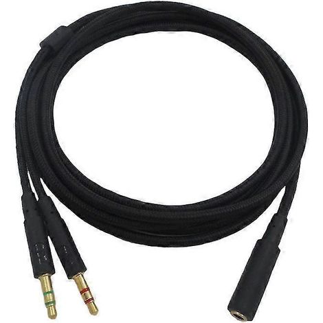 3,5-mm-Universal-2-in-1-Gaming-Headset-Audio-Verlängerungskabel für HyperX Cloud II/Alpha-/Cloud Flight/C (1/5)