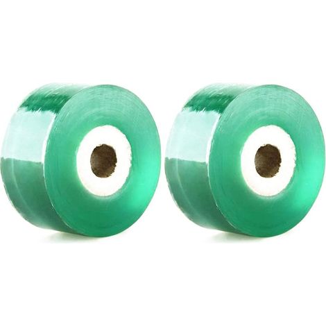 MINKUROW 2 Piezas Cinta De Injerto Cinta De Injerto De Vivero Cinta De Película Cinta Adhesiva Cinta De Barrera De Humedad Para Reparación De Plantas De Injerto 3 Cm x 100 M, Verde (1/5)