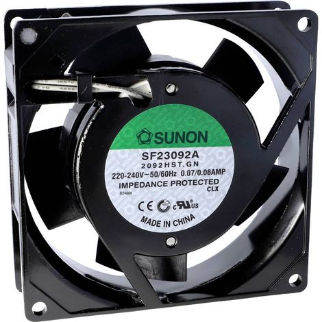 Sunon SF23092A-2092HSL.GN Ventilateur axial 230 V/AC 49.25 m³/h (L x l x H) 25 x 92 x 92 mm
