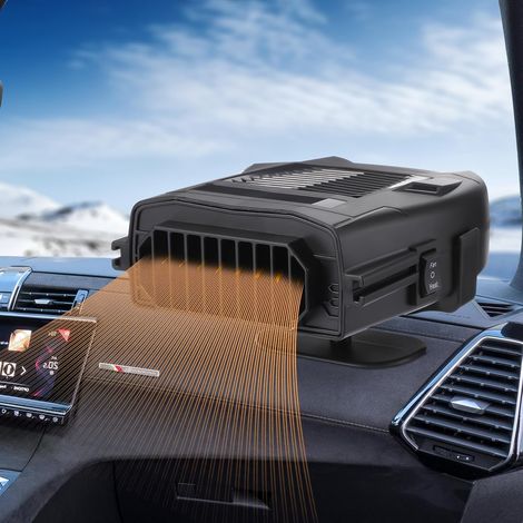 Tragbare 150-W-Autoheizung (12 V), 2-in-1-Autoheizung und -Entfroster, schnelles Heizen und Kühlen, 360° drehbarer Windschutzscheiben-Entfroster und -Entfeuchter