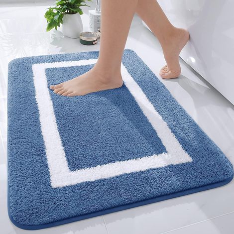 1 Tapis de bain, microfibre, antidérapant, absorbant, 60x90 cm, salle de bain (1/5)