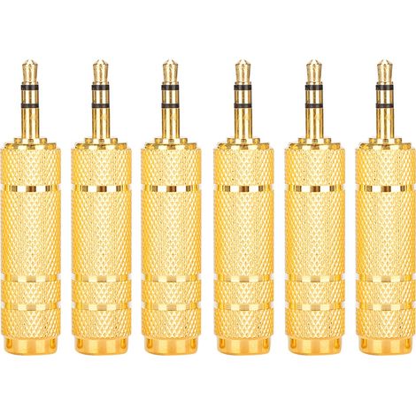 1 adaptateur audio jack 6,5 mm femelle vers 3,5 mm mâle avec microphone (1/5)