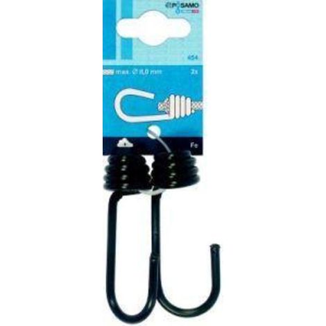 Crochet de tension pour corde en caoutchouc 8mm enduite de noir a 2pcs (1/2)