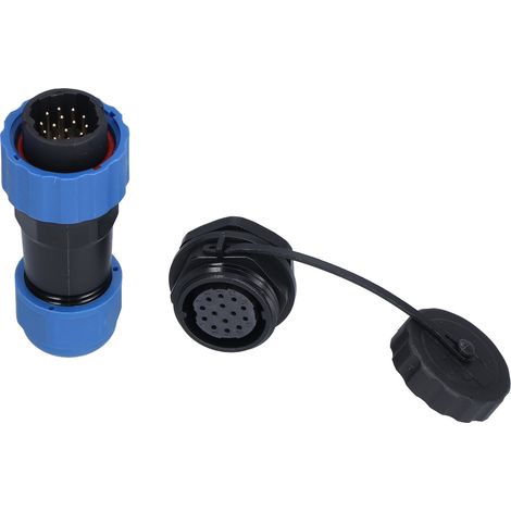 Connecteur étanche IP68 prise aviation SP2014 5A 250V, fiche mâle femelle avec écrou arrière, borne à souder, 2 broches (1/5)