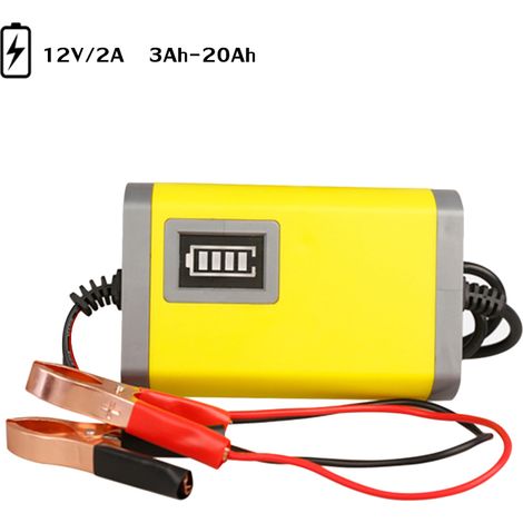 Cargador automático inteligente de 3 etapas para coche/moto de 12 V y 2 A para baterías de plomo-ácido/AGM/gel - LED (1/5)